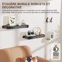 Etagères - KAPANOU Étagères Mural Rangement AAA06-Black - KAPANOU