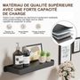 Etagères - KAPANOU Étagères Mural Rangement AAA06-Black - KAPANOU