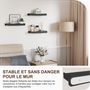 Etagères - KAPANOU Étagères Mural Rangement AAA06-Black - KAPANOU