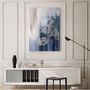 Office design and planning - « Thinness » Series of handmade textured abstract paintings - MATISS ART STUDIO