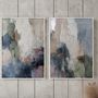 Office design and planning - “Mist” - Series of handmade textured abstract paintings - MATISS ART STUDIO
