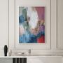 Office design and planning - “Mist” - Series of handmade textured abstract paintings - MATISS ART STUDIO