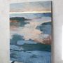 Aménagements pour bureau - « Estuary » Série de peintures abstraites texturées faites à la main - MATISS ART STUDIO