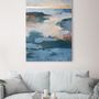 Aménagements pour bureau - « Estuary » Série de peintures abstraites texturées faites à la main - MATISS ART STUDIO