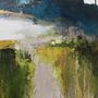 Office design and planning - « North » Series of handmade textured abstract paintings - MATISS ART STUDIO