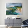 Office design and planning - « North » Series of handmade textured abstract paintings - MATISS ART STUDIO