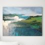 Office design and planning - « North » Series of handmade textured abstract paintings - MATISS ART STUDIO