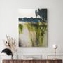 Office design and planning - « North » Series of handmade textured abstract paintings - MATISS ART STUDIO