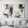 Aménagements pour bureau - « Green flux» Série de peintures abstraites texturées faites à la main - MATISS ART STUDIO