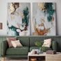 Aménagements pour bureau - « Green flux» Série de peintures abstraites texturées faites à la main - MATISS ART STUDIO