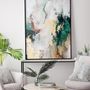 Aménagements pour bureau - «Green flow» Série de peintures abstraites texturées faites à la main - MATISS ART STUDIO