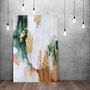 Office design and planning - « Green flow » Series of handmade textured abstract paintings - MATISS ART STUDIO