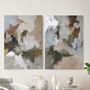 Office design and planning - « Velor » Series of handmade textured abstract paintings - MATISS ART STUDIO
