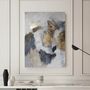 Office design and planning - « Velor » Series of handmade textured abstract paintings - MATISS ART STUDIO