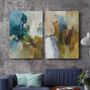 Office design and planning - « Melody » Series of handmade textured abstract paintings - MATISS ART STUDIO