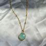 Jewelry - Necklace Byzance Amazonite - Gold Plated - FASCINATO