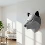 Objets design - The Howler – Trophée mural loup en low-poly imprimé en 3D - MODLD