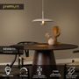 Suspensions - Lucide KENNETH - Suspension - Ø 80 cm - LED Dim. - 1x22W 2700K - Blanc - LUCIDE