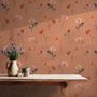 Autres décorations murales - Papier peint dessiné à la main Dolores Pastel Orange - TUMASOVA DESIGN
