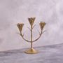 Decorative objects - Gold Floral Candleholders - BE HOME