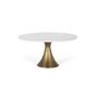 Coffee tables - Round coffee table with marble top and aluminum structure - GINER Y COLOMER