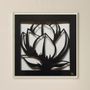 Autres décorations murales - Paper Cut Noir - Découpe Artisanale - FLEUR DE MAGNOLIA - LUMBRA BY PELLAS