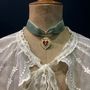 Jewelry - Necklace Tybalt - Choker in green velvet - FASCINATO
