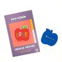 Gifts - "Love Apple" Embroidered Brooch – A Touch of Whimsy and Woven Poetry - PETIT POIRIER