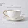 Mugs - PB - Teacup & Saucer - GOLDEN SALERNO - PAMPA BAY
