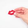 Gifts - "Kiss" Embroidered Brooch – Your Little Emergency Kiss Talisman - PETIT POIRIER