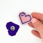 Gifts - Embroidered “Heart” Brooch – Love in Pixels - PETIT POIRIER