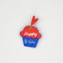 Kids accessories - Embroidered cupcake “Happy Birthday” Brooch - PETIT POIRIER
