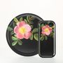 Trays - Round wooden serving tray - Wild rose 38 cm - MONBOPLATO