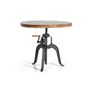 Dining Tables - Dining table in natural acacia wood and black metal legs - GINER Y COLOMER