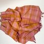 Throw blankets - HL 7 hand dyed linen and hemp blanket - OTTUNO