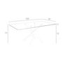 Tables Salle à Manger - Table à manger rectangulaire verre trempé et acier blanc - ANGEL CERDÁ