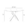 Dining Tables - Round tempered glass and white steel dining table - ANGEL CERDÁ