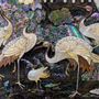Decorative objects - Korean Mother-of-Pearl Folding Screen – Cranes, Peacocks & Royal Garde - FEBRUARY MOUNTAIN