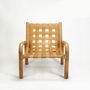 Armchairs - Ginga Leather Armchair in Natural Oak - DUISTT