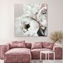 Office design and planning - « Peonies » Series of handmade textured abstract paintings - MATISS ART STUDIO
