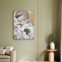 Office design and planning - « Peonies » Series of handmade textured abstract paintings - MATISS ART STUDIO