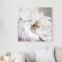 Office design and planning - « Peonies » Series of handmade textured abstract paintings - MATISS ART STUDIO