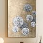 Office design and planning - Flower Balls” - Series of handmade textured abstract paintings - MATISS ART STUDIO
