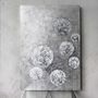 Office design and planning - Flower Balls” - Series of handmade textured abstract paintings - MATISS ART STUDIO