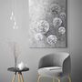 Office design and planning - Flower Balls” - Series of handmade textured abstract paintings - MATISS ART STUDIO