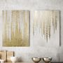 Office design and planning - « Wisteria » Series of handmade textured abstract paintings - MATISS ART STUDIO