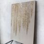 Office design and planning - « Wisteria » Series of handmade textured abstract paintings - MATISS ART STUDIO