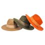 Hats - WIDE BRIMMED FELT HAT - leather braid - TRAVAUX EN COURS...