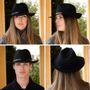 Hats - FELT FEDOR HAT leather stop - TRAVAUX EN COURS...