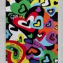 Fabric cushions - Hearts decorative pillow 45 x 45 - Design by Juan de Lascurain - ARTDECORIS